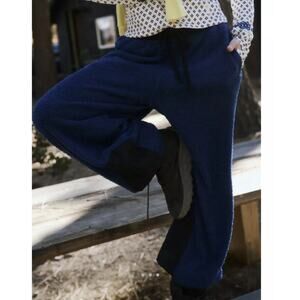 NWT Free People Movement Cuddle Up Pants in Prep School Blue